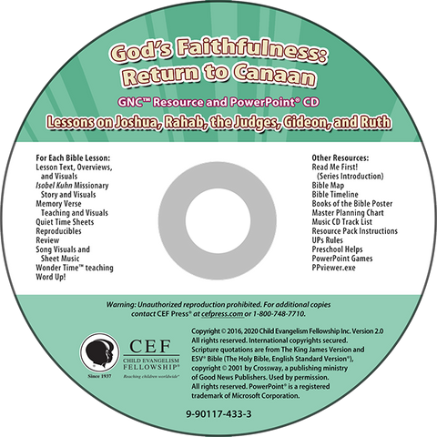 God's Faithfulness: Return to Canaan PP CD